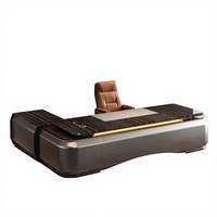 Ensemble de bureau de direction de grande taille avec chaise, design moderne et minimaliste, résistant, luxueux, élégant, commercial