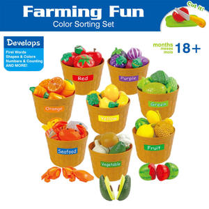 Ensemble de 52 jouets de découpe alimentaire, tri des couleurs et des formes, jeu d'imitation de cuisine avec fruits, légumes et fruits de mer, éducatif - Product Image 2