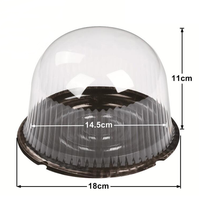 Yuxuan Boîte d'emballage alimentaire en plastique transparent rond personnalisé avec forme de dôme