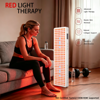 Panneau de luminothérapie universel compatible multilingue avec télécommande multi-longueurs d'onde et écran intelligent pour thérapie par lumière rouge