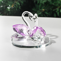 JY Crystal Crafts Nuevo Adorno de Cisne de Cristal, Regalo para Novia, Recuerdo, Artículos para Bodas, Decoración para el Hogar y el Dormitorio