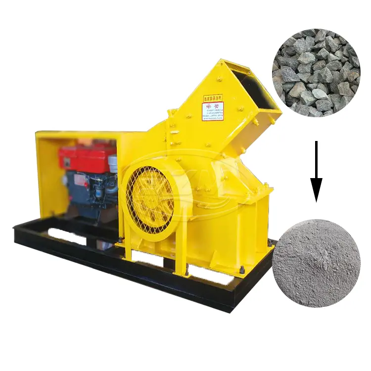 Shunzhi-trituradora de piedra caliza, máquina trituradora de martillo, arena, granito, roca, hormigón, fabricación de polvo, piedra móvil