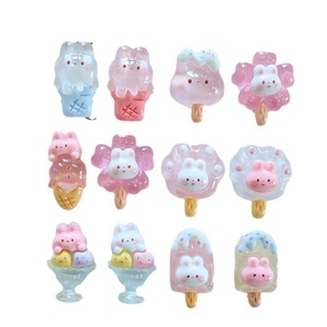 Vendite calde <span class=keywords><strong>animali</strong></span> trasparenti in resina di coniglio 2025 nuovi prodotti in resina custodia per telefono Charms per decorazione - Product Image 5