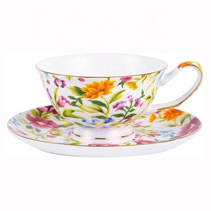 Tazza da tè e <span class=keywords><strong>piattino</strong></span> all'ingrosso Set tazza da tè e caffè <span class=keywords><strong>con</strong></span> <span class=keywords><strong>piattino</strong></span> 7 once Bone China tazza da tè e <span class=keywords><strong>piattino</strong></span> Set nero - Product Image 4