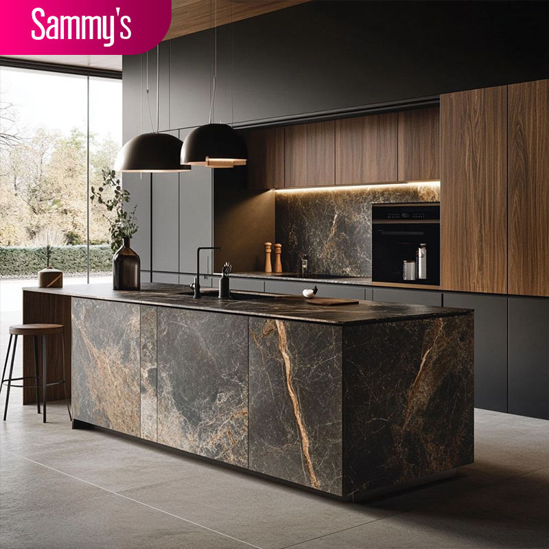 Armoire de cuisine en bois de wainut