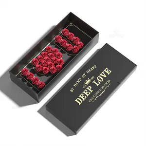 Luxury Rectangular Flower Box Preserved Valentine's Day Gift Box Packaging I Love You Flower Boxes For Bouquets