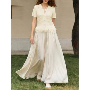 Cárdigan de ganchillo personalizado para mujer, manga corta, con flecos, cuello con botones, suéter, blusas bohemias para vacaciones de verano - Product Image 5