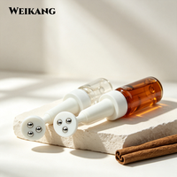 Botol Aplikator Roller PET Amber Transparan Portabel, Botol PET Mini untuk Perjalanan, untuk Penyimpanan Cairan Pijat Serum Mata/Essence Mata