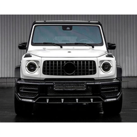 Kit carrosserie compact W464 modifié style TP en fibre de carbone, lèvres avant et arrière, adapté aux Mercedes Classe G W464 2019-2021