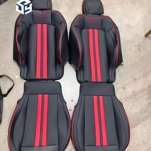 Fundas de asiento de coche de ajuste personalizado para <span class=keywords><strong>Ford</strong></span> Mustang 2015-2024 juego completo de cuero cinco asientos Protector Napa cuero - Product Image 1