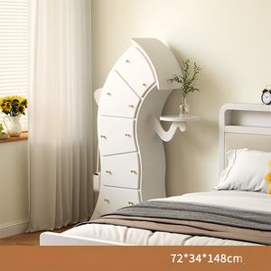 Cassettiera da 142x72CM <span class=keywords><strong>in</strong></span> <span class=keywords><strong>Legno</strong></span> Stile Moderno e Lusso Leggero da Fabbrica Mobile Contenitore da Camera da Letto Tavolino Laterale da Angolo per Soggiorno a Cinque Cassetti <span class=keywords><strong>in</strong></span> Dropshipping - Product Image 4