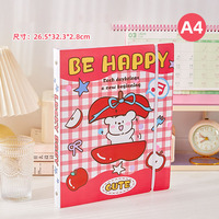 Nouvelle Classeur à Clip A4 en PP Motif Animal Mignon Grande Capacité pour Étudiants, Sac de Rangement pour Examens, Documents à Feuillets Mobiles, Utilisation au Bureau