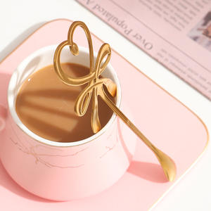 Elegantes cucharas de café con lazo dorado <span class=keywords><strong>Mini</strong></span> cucharas de té de espresso y postre de acero inoxidable perfectas <span class=keywords><strong>para</strong></span> demitasse y porciones pequeñas - Product Image 5