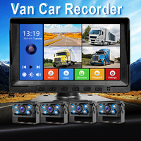 4CH Dash Cam 7 pouces IPS écran intégré MDVR 1080P Vision nocturne kits de caméra de voiture enregistreur DVR pour RV/camion/remorque