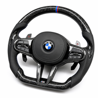 Volant en fibre de carbone personnalisé pour BMW F30 F10 F15 F16 F06 F32 F26 F25 E90 M3 M5 Accessoires intérieurs de voiture de course