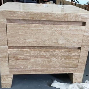 Newstar Natural Living Room Furniture Marble Bedroom Furniture Classic Travertine Square Close Nightstand Side <strong>Tables</strong>