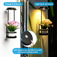 Lampu Dinding Tenaga Surya LED 30LM Putih Hangat Putih Dingin Baterai 1200mAh Lampu Dinding Dekoratif Luar Ruangan