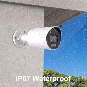 Caméra de sécurité OEM 4K 8MP IP Bullet POE Caméra extérieure VCA Détection humaine/véhicule IR et couleur Alarme double lumière WDR H.265 + IP67 - Product Image 6