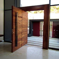 Pintu Masuk Utama Villa Mewah Multishades dengan Rangka Aluminium Kaca Ganda untuk Rumah Hunian