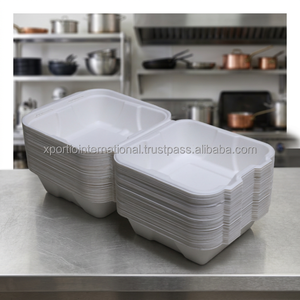 Boîte à lunch en bagasse de canne à sucre très demandée, résistante à la graisse, en fibre écologique, anti-fuite, certifiée BRC, pour la vente à emporter - Product Image 3