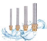 Raccords de tuyaux de plomberie ondulés en acier inoxydable, raccords en laiton, connecteur de tuyaux d'eau flexibles, raccords en laiton, 304mm