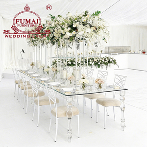 Table de salle à manger rectangulaire en acrylique Ghost Design moderne pour restaurant - Product Image 1