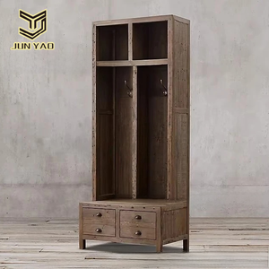 American Rh Original Retro <span class=keywords><strong>Armoire</strong></span> en bois massif de chêne Simple Design moderne Entièrement meublé Maison Salon Pliable - Product Image 2