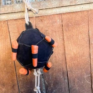 Jouet interactif pour chevaux, balle d'entraînement en tissu Oxford noir, équipement de jeu et d'alimentation pour chevaux - Product Image 4