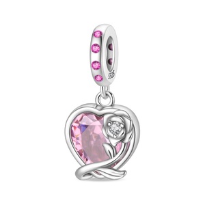 Colección Primavera: Abalorios de circonita con forma de pájaro, caracol, libélula y abeja, accesorios DIY para joyería y cadenas de mano, chapados en plata. - Product Image 3