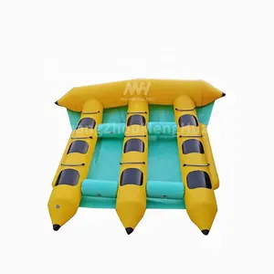 เรือคู่กล้วยปลาบินขนาดใหญ่แบบเป่าลมของเล่นแบบหมุนได้สำหรับเด็กและผู้ใหญ่สำหรับเกมกีฬาทางน้ำ