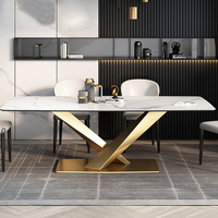 Vevor — ensemble de Table à manger multi-style et moderne, en marbre et céramique, avec Base en pierre, pour salle à manger