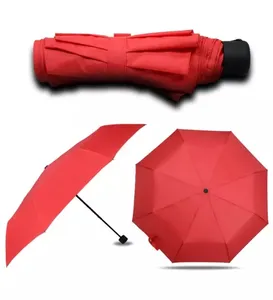 Wholesale Custom Cheap Promotional Logo Printed Windproof 3 Fold Advertising Travel Tiny Portable Foldable Folding Umbrella