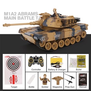 Tank de combat militaire RC de haute qualité à l'échelle 1/18 2,4G avec balles, fumée simulée, jouets de tank télécommandés pour enfants - Product Image 6