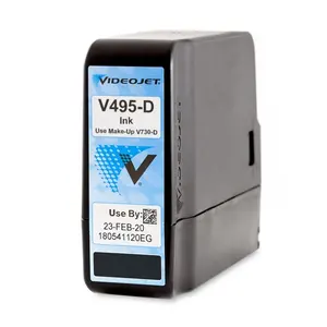 Videojet tinta vermelha 750 V495-D ml, para impressoras de tinta contínua de grau alimentar para videojet 1000
