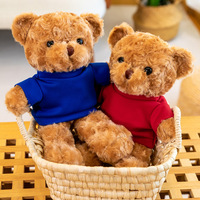Maison de poupée ours en peluche à capuche ours en peluche tissu poupée logo imprimable dressing ours en peluche jouet activité cadeau