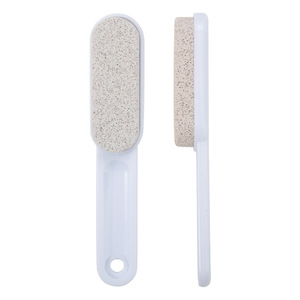 Râpe à pieds en pierre ponce de forme ovale avec manche en plastique pour usage domestique – Élimine les peaux mortes et les callosités des talons - Product Image 2