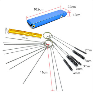 Ensemble de brosses de nettoyage pour aérographe, 4 pièces, accessoires portables en métal pour aérographe automobile - Product Image 2