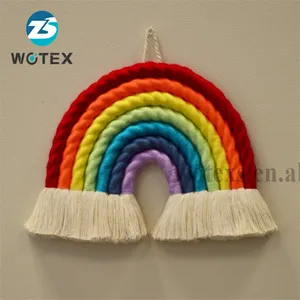 BM045 handmade macrame rainbow Design your own colour Macrame rainbow Nursery