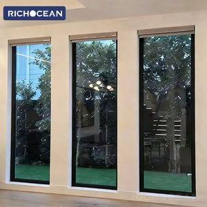 Fenêtre fixe panoramique en aluminium à double vitrage insonorisée, sur mesure, de la plinthe au plafond, par RICHOCEAN Factory - Product Image 1