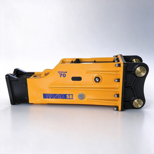 Nuevo martillo hidráulico SOOSAN SB70 Silence Box con cincel de 135 mm para excavadoras de 16-21 toneladas, para demolición de rocas. - Product Image 1