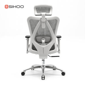 Silla de Oficina <span class=keywords><strong>Sihoo</strong></span> <span class=keywords><strong>M57</strong></span> Color Gris, Totalmente de Malla, Ergonómica, con Elevación, Certificación BIFMA, con Reposapiés - Product Image 1