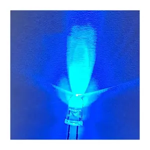 Factory Stock Cheap Price High bright good quality 5mm dip blue led bulb diodes super bright with water clear lens long legs