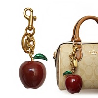 Gantungan Kunci Tas Ceri Buah Lucu Bunga Daisy Emas Aksesoris untuk Wanita Tas Dompet