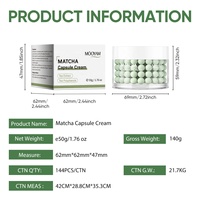 Crème en capsules de matcha, crème pour le visage aux capsules de thé vert, antioxydante, hydratante, soin du visage pour les soins quotidiens de la peau