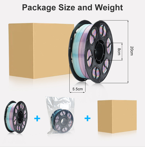 Filament d'impression 3D PLA Soie Noire 1,75 mm 1 kg Personnalisable Multicolore Tolerance Température d'impression 200-230°C Compatible FDM Sans Bulles - Product Image 5