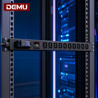 PDU rack 1.2U 11 ports mixtes C13 C19 32A avec disjoncteur Schneider et écran LCD couleur pour armoire serveur