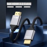 Câble HDMI 2.2 Ultra96 96 Gbps 16K 60Hz 8K 120Hz FRL en aluminium plaqué or, cuivre nu pour PS5 Xbox RTX TV Projecteur