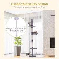 Arbre à chat mural de luxe moderne en sisal, extra large, avec maison d'activités et tour à plusieurs niveaux pour chats de grande taille, en carton