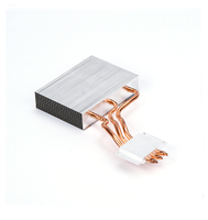 Custom 4 Copper Heat Pipe CPU Heatsink Low Profile Aluminum Radiator for AIO Mini PC Industrial Thermal Solution