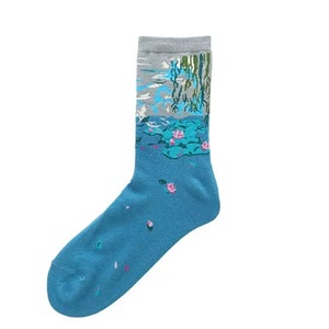 Calcetines de punto para hombre, calcetines de algodón con patrón de Mona Lisa, gran oferta, calcetines coloridos para hombre - Product Image 4
